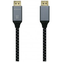 CABLE AISENS DISPLAYPORT V1.4 8K60HZ DP M-DP M GRIS NEGRO 2.0M