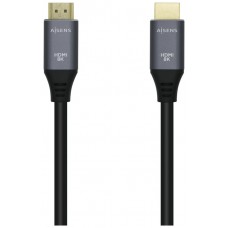 CABLE HDMI AISENS V2.1 ULTRA ALTA VELOCIDAD 8K60HZ M/M 0.5M GRIS NEGRO