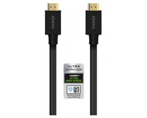 CABLE HDMI AISENS V2.1 ULTRA ALTA VELOCIDAD 8K60HZ M/M 5.0M NEGRO