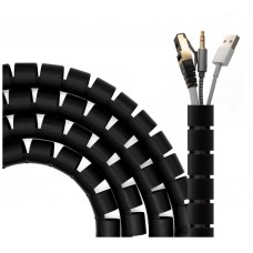 ORGANIZADOR CABLES AISENS ESPIRAL 25MM NEGRO 2mts