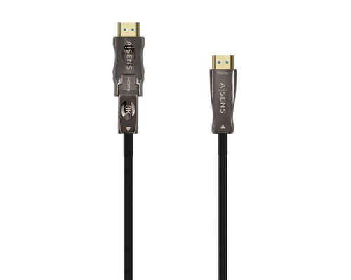 CABLE HDMI AISENS V2.1 OPTICO ACTIVO AOC DESMONTABLE 8K60HZ M/M 30M NEGRO-DI43 CABLE HDMI AISENS V2.1 OPTICO ACTIVO AOC DESMONTABLE 8K60HZ M/M 30M NEGRO