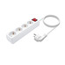 REGLETA AISENS BASE 4 TOMAS INTERRUPTOR CABLE 3x1.5MM2 1.4M BLANCO