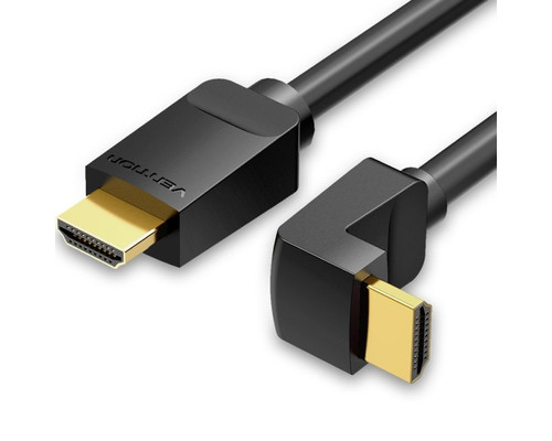 CABLE HDMI V2.0 4K M-M ACODADO 90º 1 M NEGRO VENTION-AA2 CABLE HDMI V2.0 4K M-M ACODADO 90º 1 M NEGRO VENTION