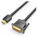 CONVERSOR DVI/M A HDMI/M 1 M NEGRO VENTION