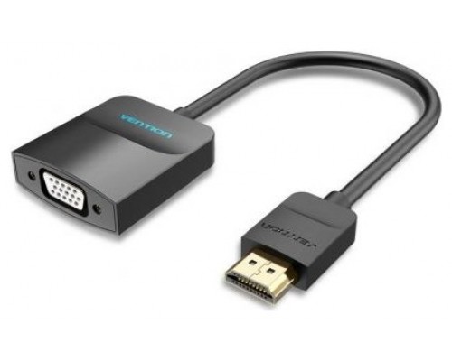 CONVERSOR HDMI/M A VGA/H JACK 3.5/H 0.15 M NEGRO VENTION