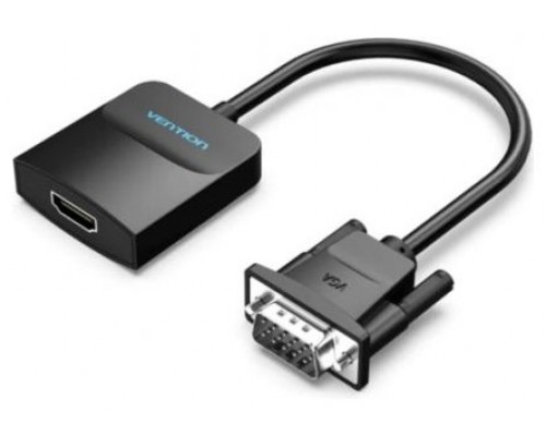 CONVERSOR VGA A HDMI 0.15 M NEGRO VENTION