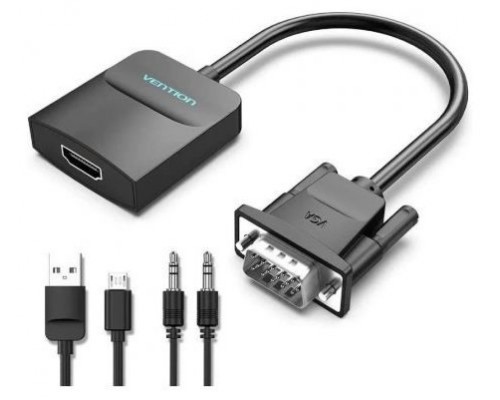 CONVERSOR VGA A HDMI 0.5 M NEGRO VENTION