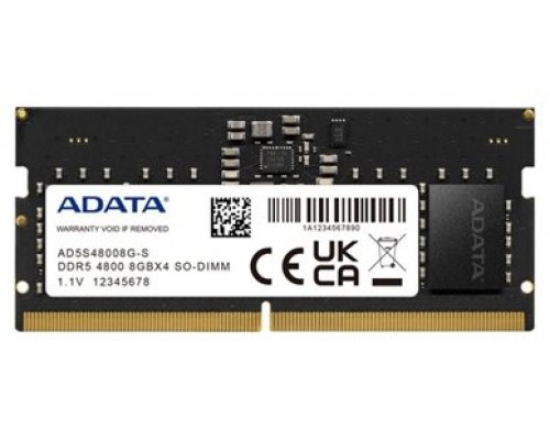 ADATA RAM AD5S48008G-S SO DIMM 8GB 4800Mhz DDR5