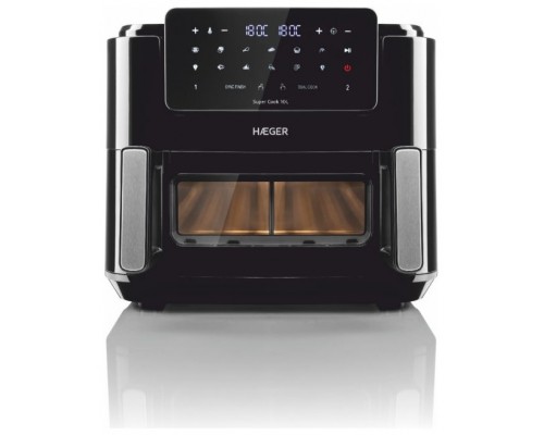 FREIDORA INTELIGENTE SUPER COOK 10L 2 CUBETAS NEGRO HAEGER