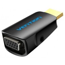 ADAPTADOR CONVERSOR HDMI A VGA AUDIO JACK 3.5 MM NEGRO VENTION