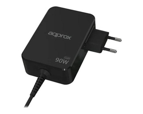 CARGADOR USB DE VIAJE/PARED TYPE-C 90W GaN NEGRO APPROX-AA4 CARGADOR USB DE VIAJE/PARED TYPE-C 90W GaN NEGRO APPROX