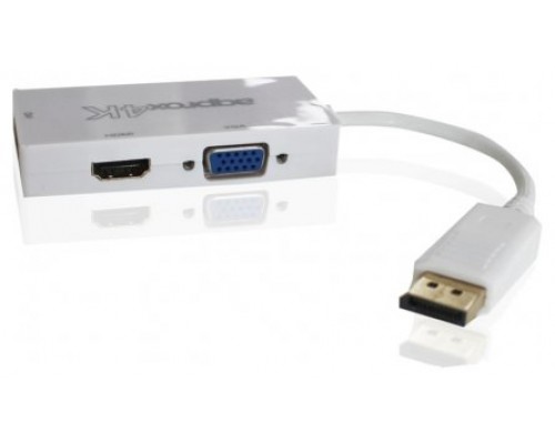 ADAPTADOR DISPLAYPORT A HDMI/VGA/DVI 4K APPROX