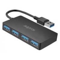 HUB 4 PUERTOS USB 3.0 NEGRO APPROX