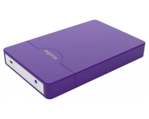 CAJA EXTERNA USB 2.5"" SATA SCREWLESS MORADO APPROX