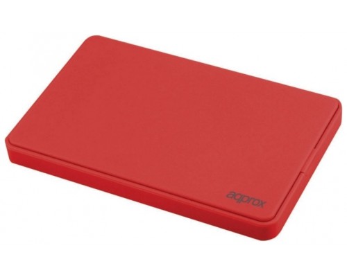 CAJA EXTERNA USB 2.5"" SATA SCREWLESS ROJO APPROX