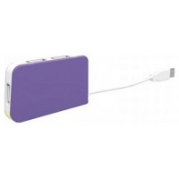 HUB 4 PUERTOS USB TRAVEL MORADO APPROX