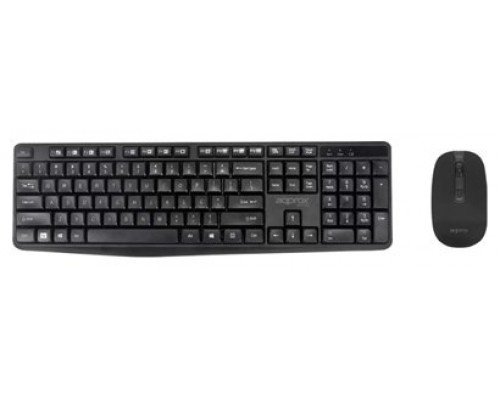 TECLADO WIRELESS + RATON OPTICO MX335 NEGRO APPROX