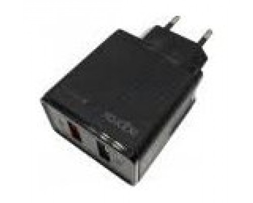 CARGADOR USB DE VIAJE/PARED DUAL QUICK CHARGE 3.0  NEGRO APPROX