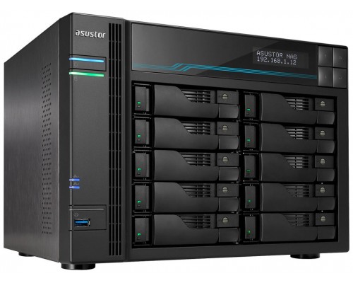 NAS ASUSTOR TOWER 10 BAY QUAD-CORE 8GB DDR4 10 GBE X 2 2.5 GBE X 2 USB 3.2