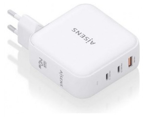 CARGADOR AISENS GAN 140W 2XUSB-C PD3.1 QC4.0 1XUSB-A QC3.0 BLANCO