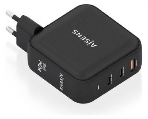 CARGADOR AISENS GAN 140W 2XUSB-C PD3.1 QC4.0 1XUSB-A QC3.0 NEGRO