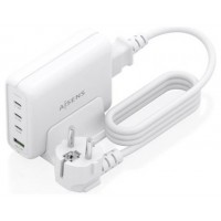 CARGADOR GAN AISENS SOBREMESA 140W 3XUSB-C PD3.1 QC4.0 QC5.0 USB-A QC3.0