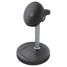 Aisens Cargador Inalámbrico USBC 15W 3 en 1 Negro
