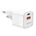 CARGADOR GAN AISENS 20W 1XUSB-C PD3.0 QC4.0 1XUSB-A QC3.0 BLANCO