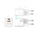 CARGADOR GAN AISENS 20W 1XUSB-C PD3.0 QC4.0 1XUSB-A QC3.0 BLANCO