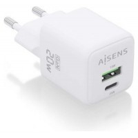 CARGADOR AISENS GAN 20W 1XUSB-C PD3.0 QC4.0 1XUSB-A QC3.0 BLANCO