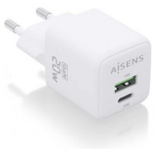 CARGADOR AISENS GAN 20W 1XUSB-C PD3.0 QC4.0 1XUSB-A QC3.0 BLANCO