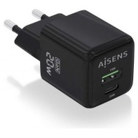 CARGADOR AISENS GAN 20W 1XUSB-C PD3.0 QC4.0 1XUSB-A QC3.0 NEGRO