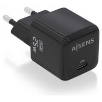 CARGADOR AISENS GAN 25W 1XUSB-C PD3.0 QC4.0 NEGRO