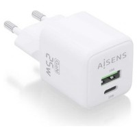 CARGADOR AISENS GAN 25W 1XUSB-C PD3.0 QC4.0 1XUSB-A QC3.0 BLANCO