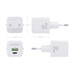 CARGADOR AISENS GAN 25W 1XUSB-C PD3.0 QC4.0 1XUSB-A QC3.0 BLANCO
