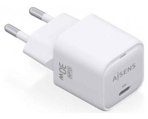 CARGADOR AISENS GAN 30W 1XUSB-C PD3.0 QC4.0 BLANCO