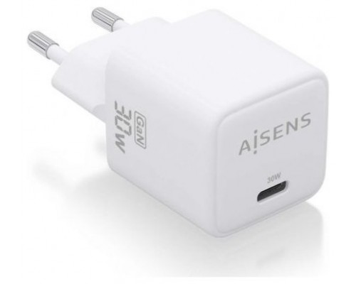 CARGADOR AISENS GAN 30W 1XUSB-C PD3.0 QC4.0 BLANCO