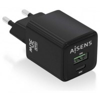 CARGADOR AISENS GAN 30W 1XUSB-C PD3.0 QC4.0 1XUSB-A QC3.0 NEGRO