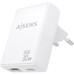 CARGADOR AISENS GAN PARED 30W USB-C PD3.0 QC4.0 USB-A QC3.0 BLANCO