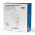 CARGADOR GAN AISENS 45W 2XUSB-C PD3.0 QC4.0 BLANCO