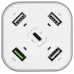 AISENS CARGADOR 48W 5 PUERTOS 3xUSB-A 1xUSB-C 1xUSB QC3.0 BLANCO