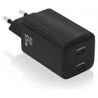 CARGADOR AISENS GAN 65W 2XUSB-C PD3.0 QC4.0 NEGRO