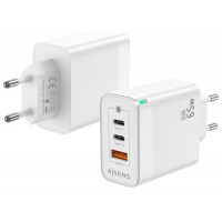 CARGADOR GAN AISENS 65W 2XUSB-C PD3.0 QC4.0 1XUSB-A QC3.0 BLANCO