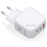 CARGADOR AISENS GAN 65W 2XUSB-C PD3.0 QC4.0 1XUSB-A QC3.0 BLANCO