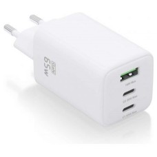 CARGADOR AISENS GAN 65W 2XUSB-C PD3.0 QC4.0 1XUSB-A QC3.0 BLANCO