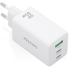 CARGADOR AISENS GAN 65W 2XUSB-C PD3.0 QC4.0 1XUSB-A QC3.0 BLANCO