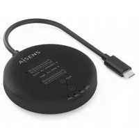 ESTACION DOCKING AISENS DOBLE BAHIA NVME USB 3.2 GEN2X2 CLONE NEGRO