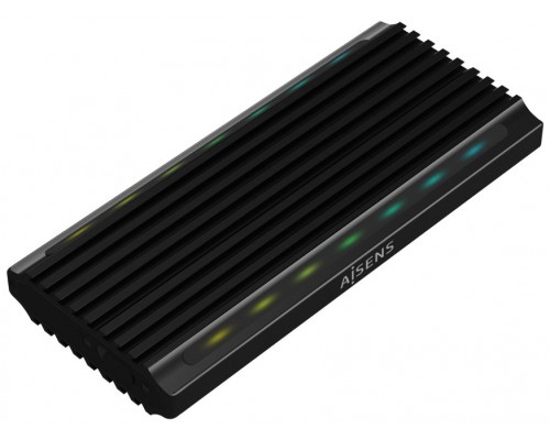 CAJA EXTERNA AISENS M.2 RGB GAMING SATA NVME A USB3.1 GEN2 NEGRA