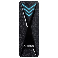 AISENS CAJA EXTERNA M.2 NGFF RGB GAMING ASM2-RGB013B NVMe A USB3.2 GEN2 NEGRA