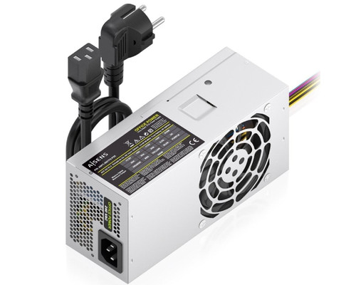 FUENTE ALIMENTACION AISENS TFX 500W CABLE ALIMENTACION OEM PLATA